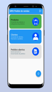Menu Pedido de venda Mobile